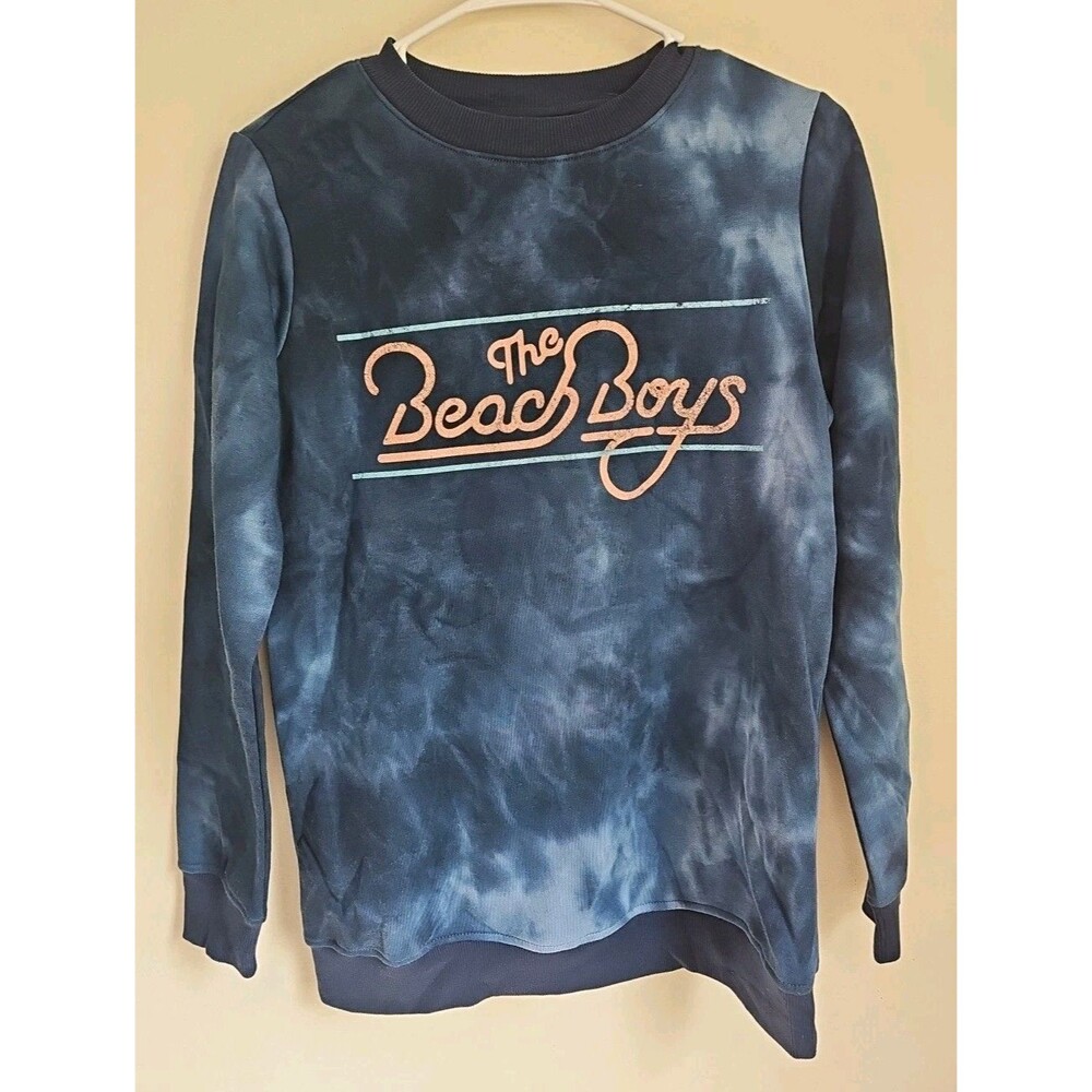 The Beach Boys Blue Tie Dye Graphics Long Sleeve Sweatshirt - XS